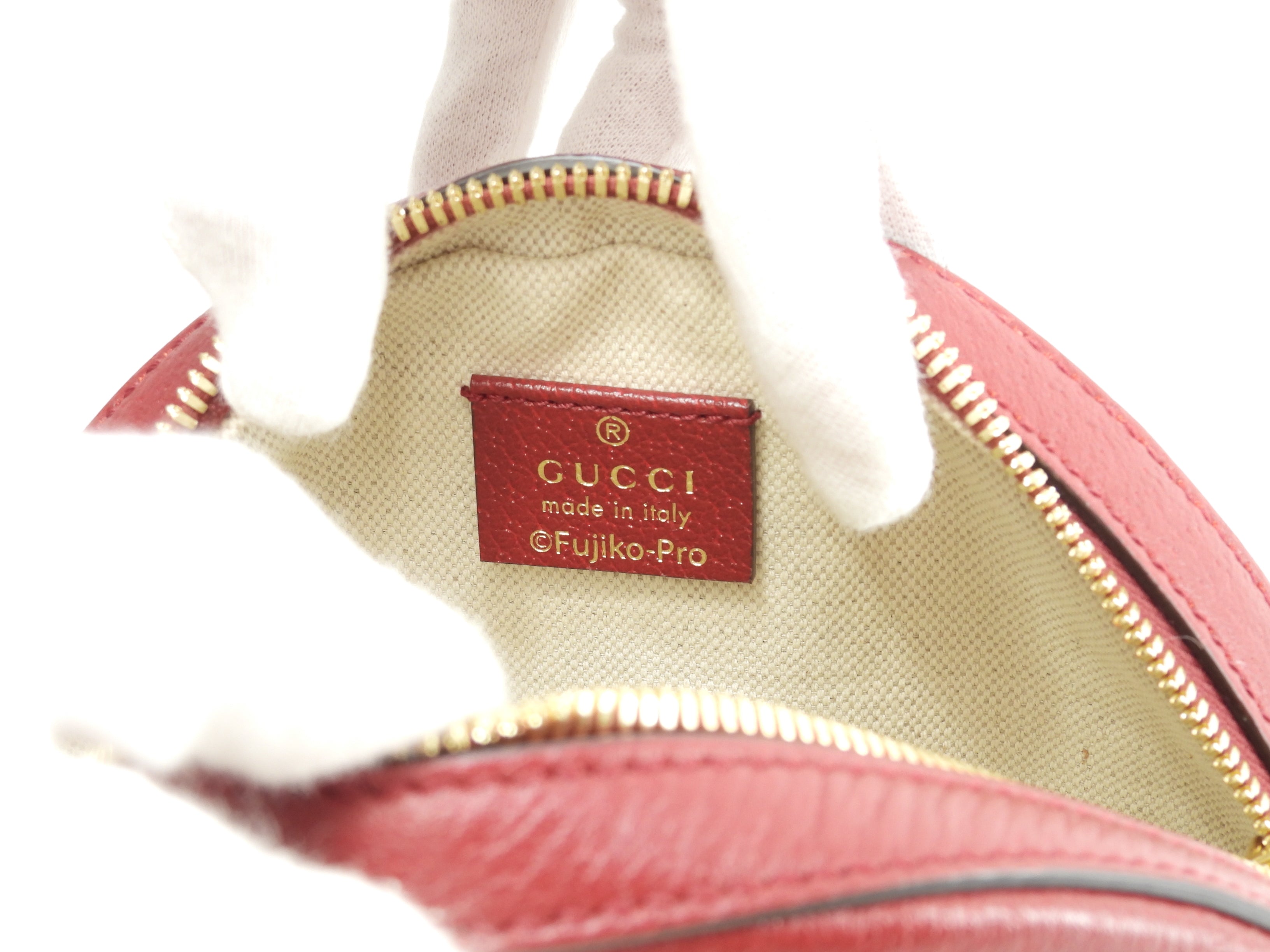 Gucci Pochette Doraemon Micro GG Marrone Rosso Borsa a tracolla come nuova @ 5