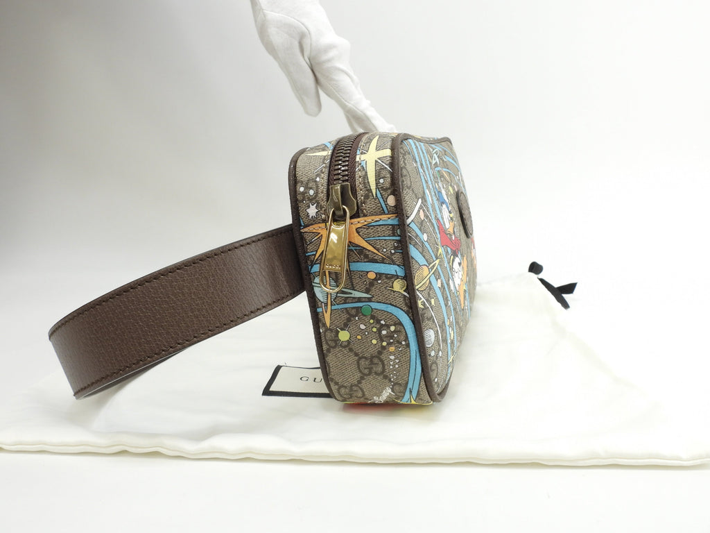 Gucci Marsupio Paperino Old GG Edizione Limitata Disney Collaboration Cintura Inutilizzato@ 2