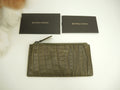 Bottega Veneta - Portacarte con portamonete in coccodrillo, color kaki @P0043407R