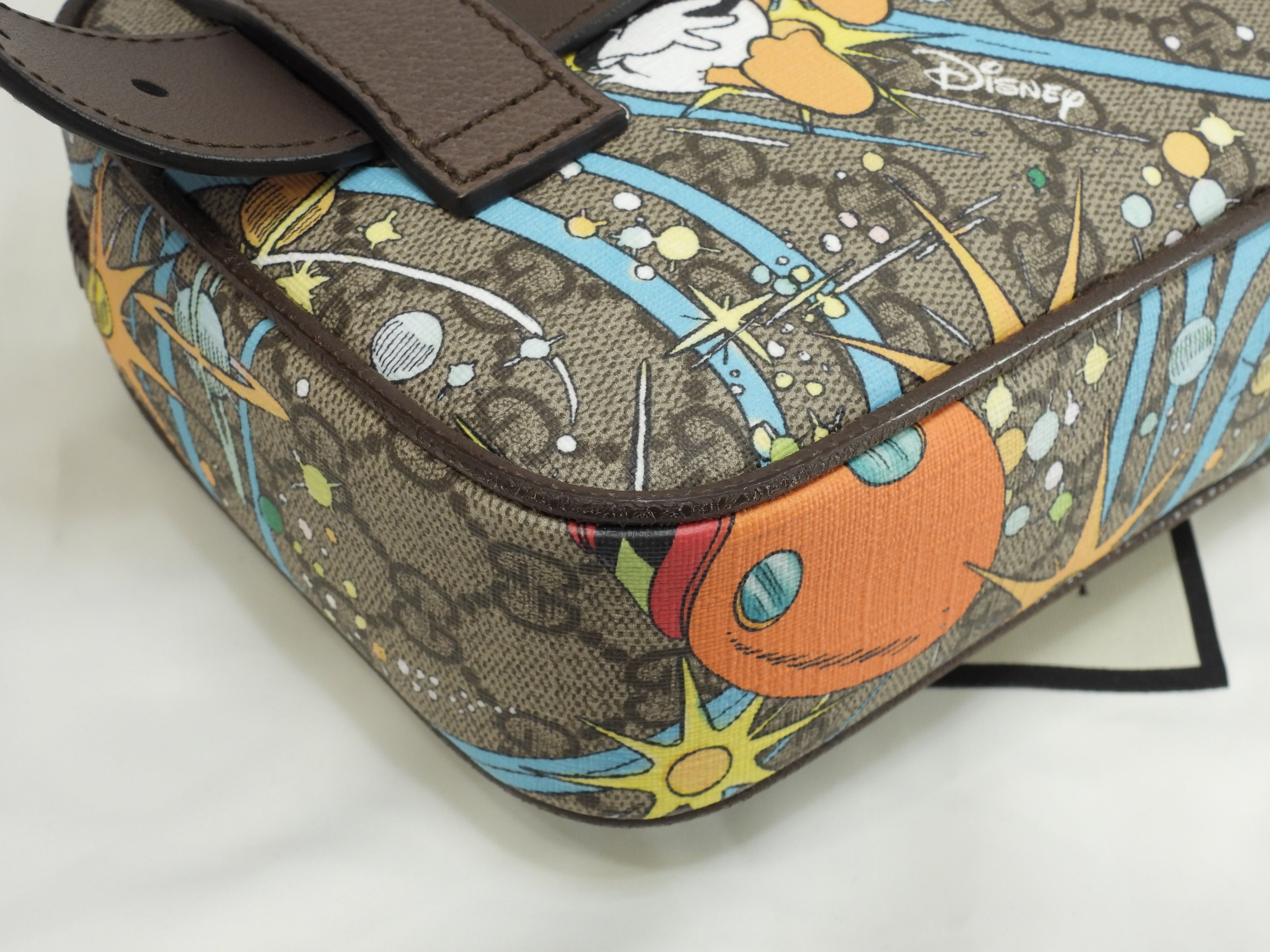 Gucci Marsupio Paperino Old GG Edizione Limitata Disney Collaboration Cintura Inutilizzato@ 2