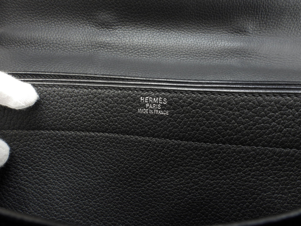 Hermès Sac à Dépêches 41 Fjörd Nero Borsa Portadocumenti Uomo Ferramenta Doppia @□O