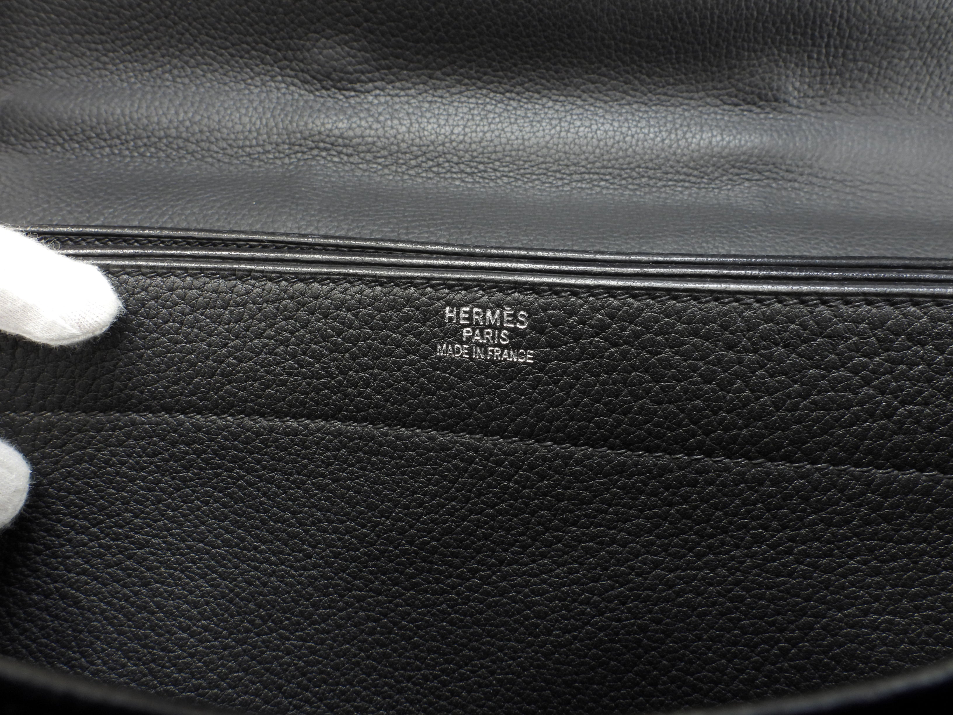 Hermès Sac à Dépêches 41 Fjörd Nero Borsa Portadocumenti Uomo Ferramenta Doppia @□O