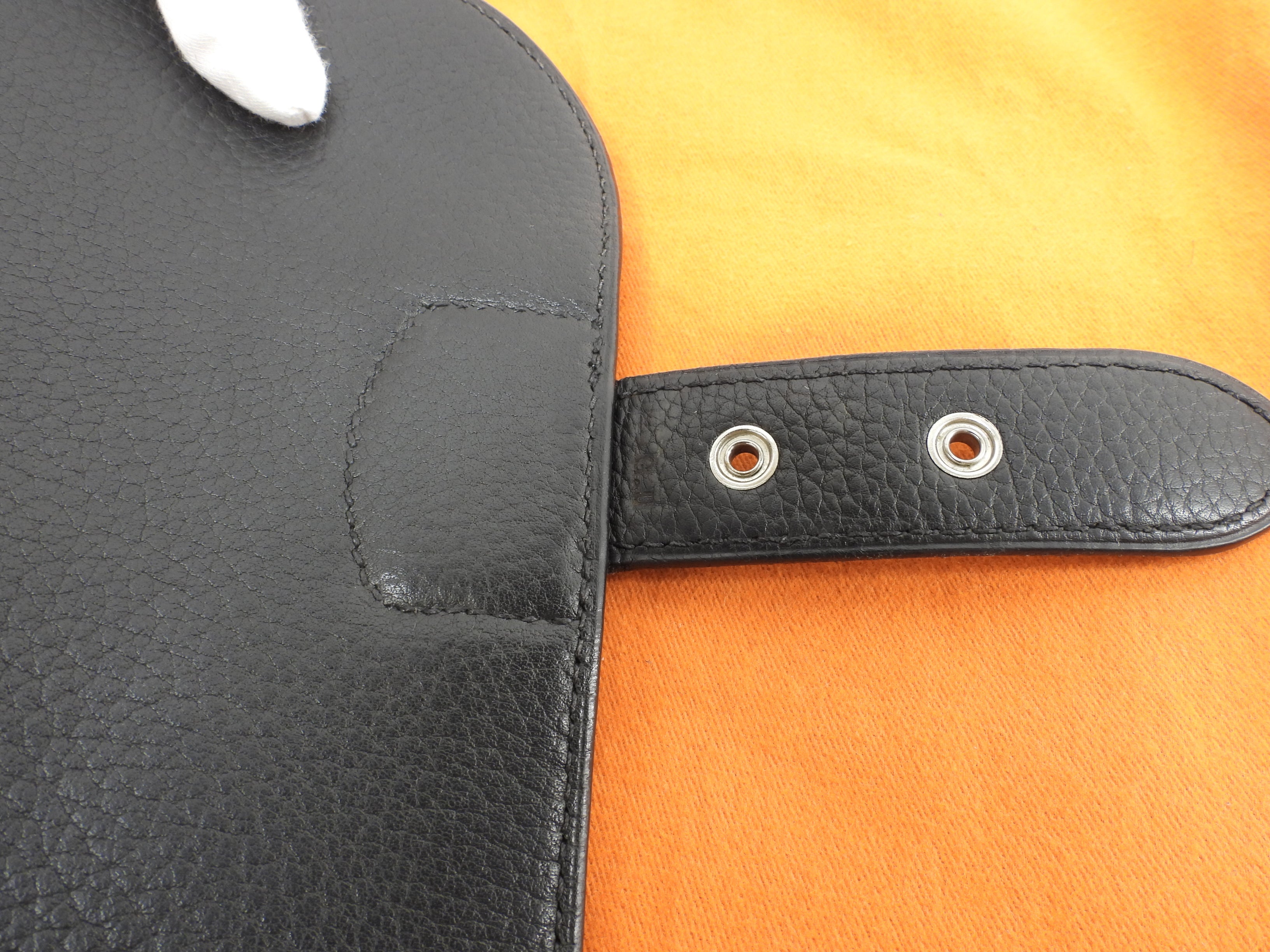 Hermès Sac à Dépêches 41 Fjörd Nero Borsa Portadocumenti Uomo Ferramenta Doppia @□O