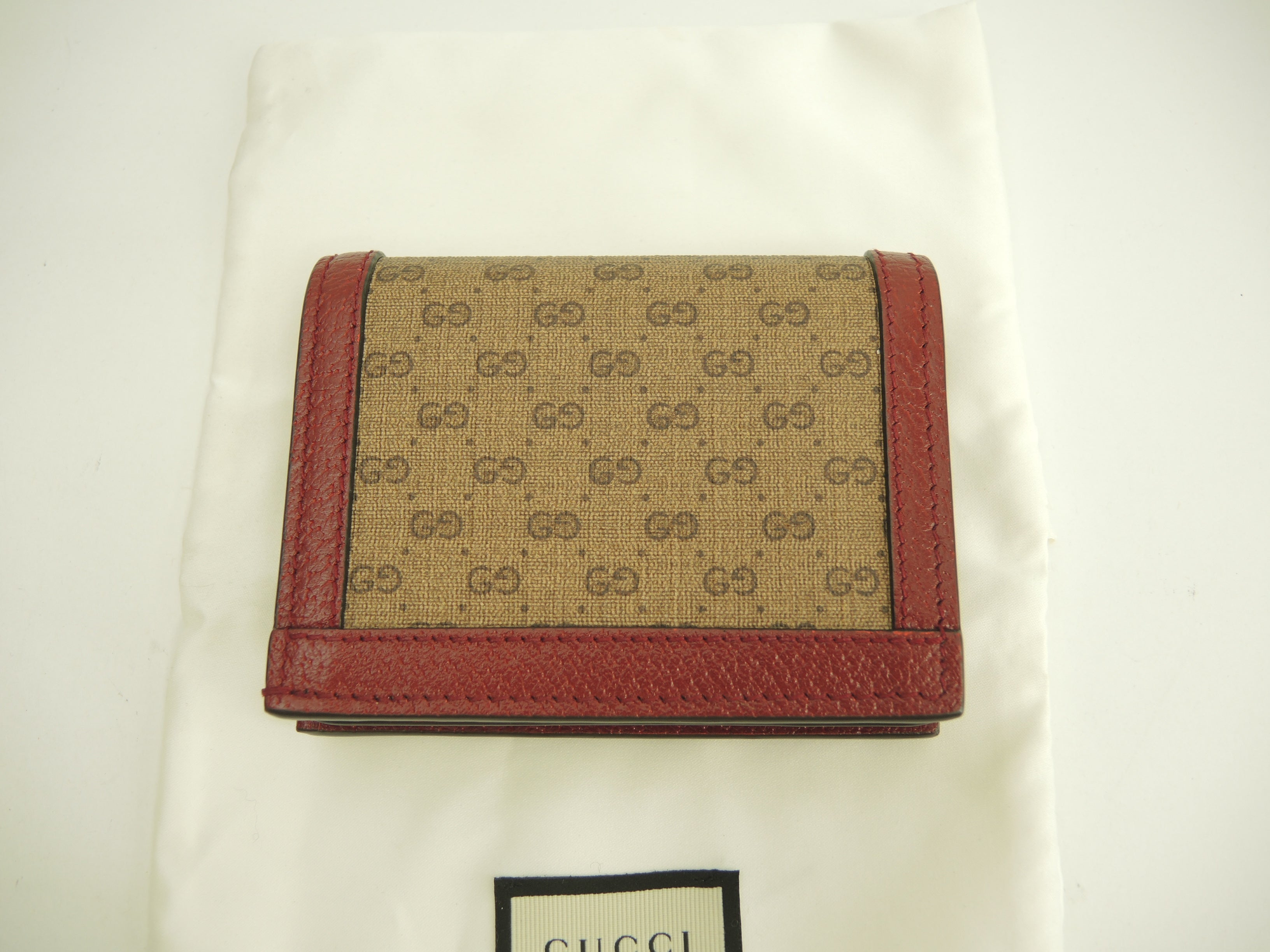 Gucci Portafoglio 2 Ante Doraemon Micro GG Marrone Melanzana Compact Wallet @ 4