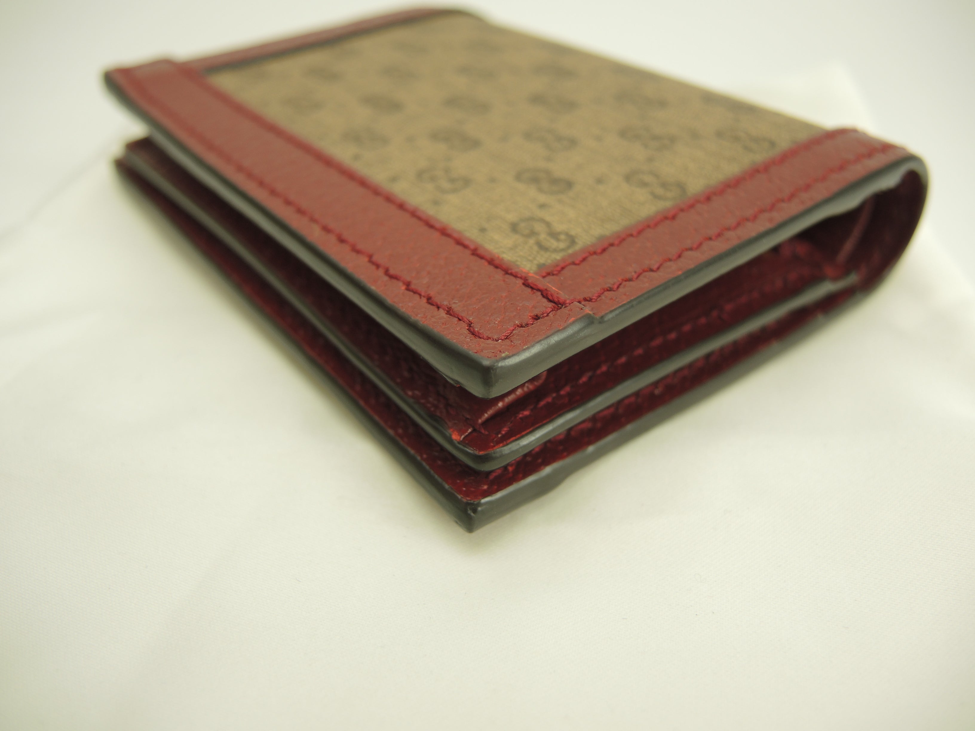 Gucci Portafoglio 2 Ante Doraemon Micro GG Marrone Melanzana Compact Wallet @ 4