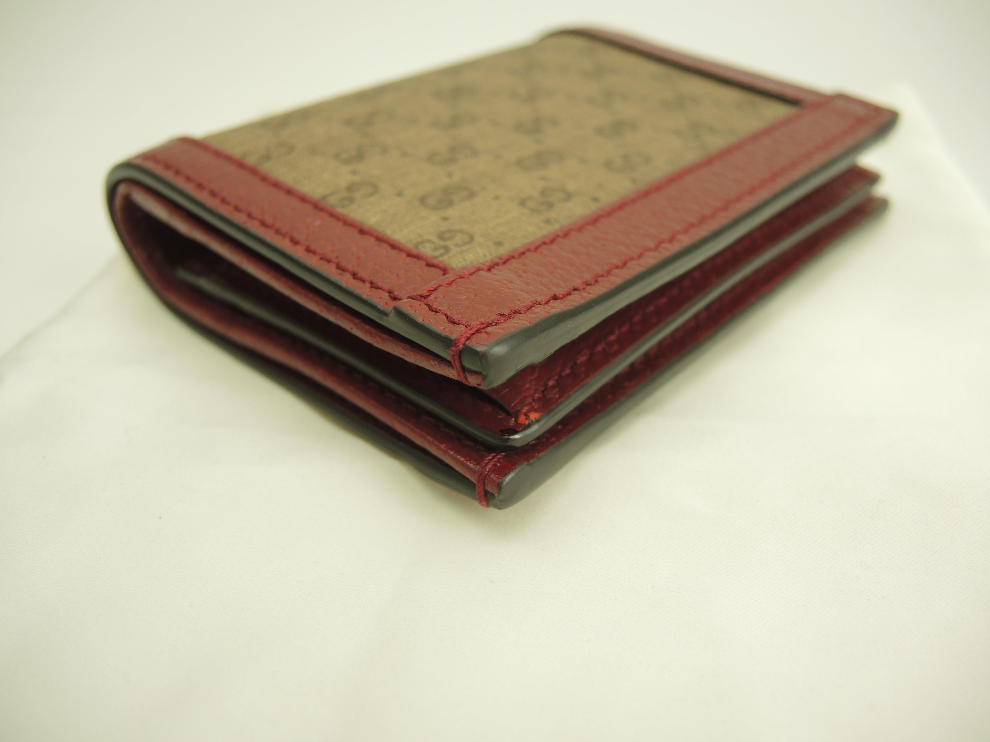 Gucci Portafoglio 2 Ante Doraemon Micro GG Marrone Melanzana Compact Wallet @ 4