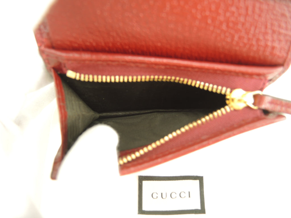 Gucci Portafoglio 2 Ante Doraemon Micro GG Marrone Melanzana Compact Wallet @ 4