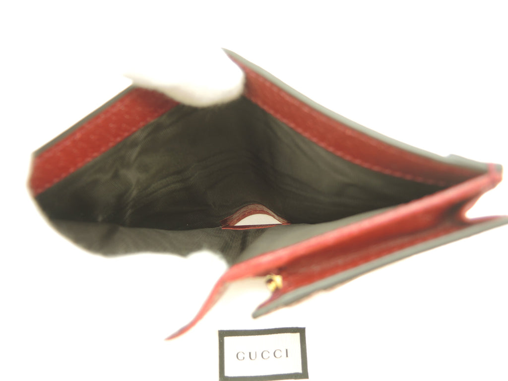 Gucci Portafoglio 2 Ante Doraemon Micro GG Marrone Melanzana Compact Wallet @ 4