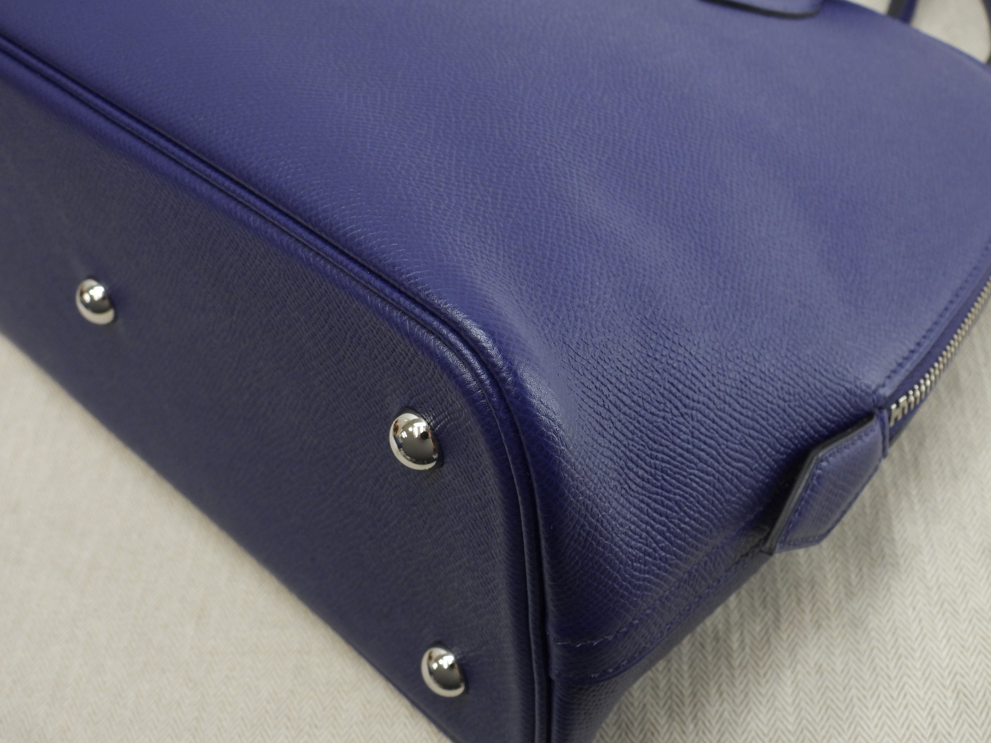 Hermès Bolide 1923 Tressage Epsom blu borsa a mano con tracolla @C 2
