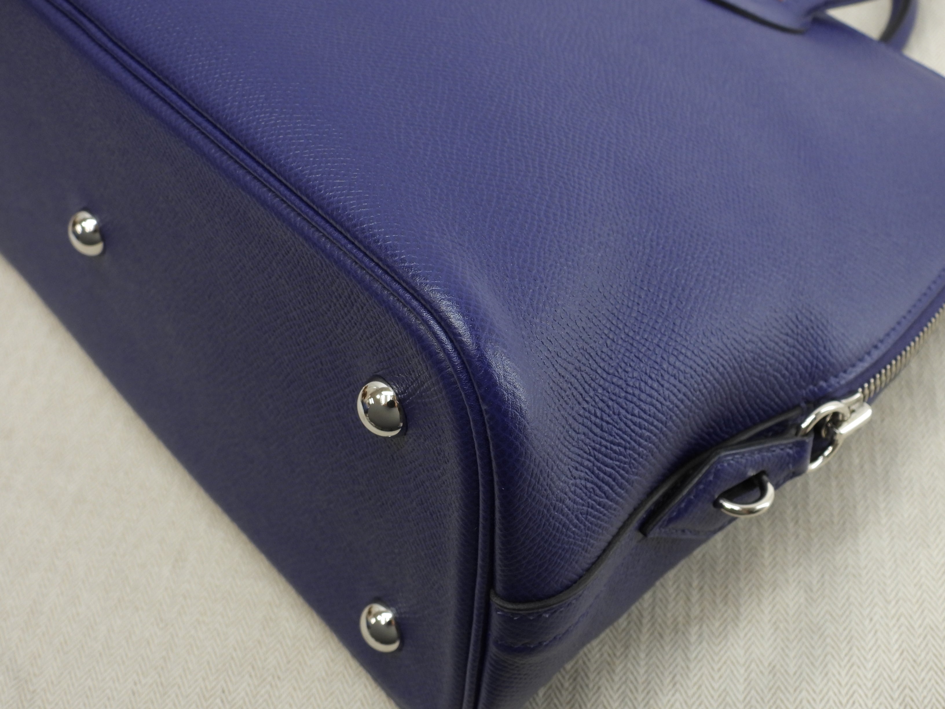 Hermès Bolide 1923 Tressage Epsom blu borsa a mano con tracolla @C 2
