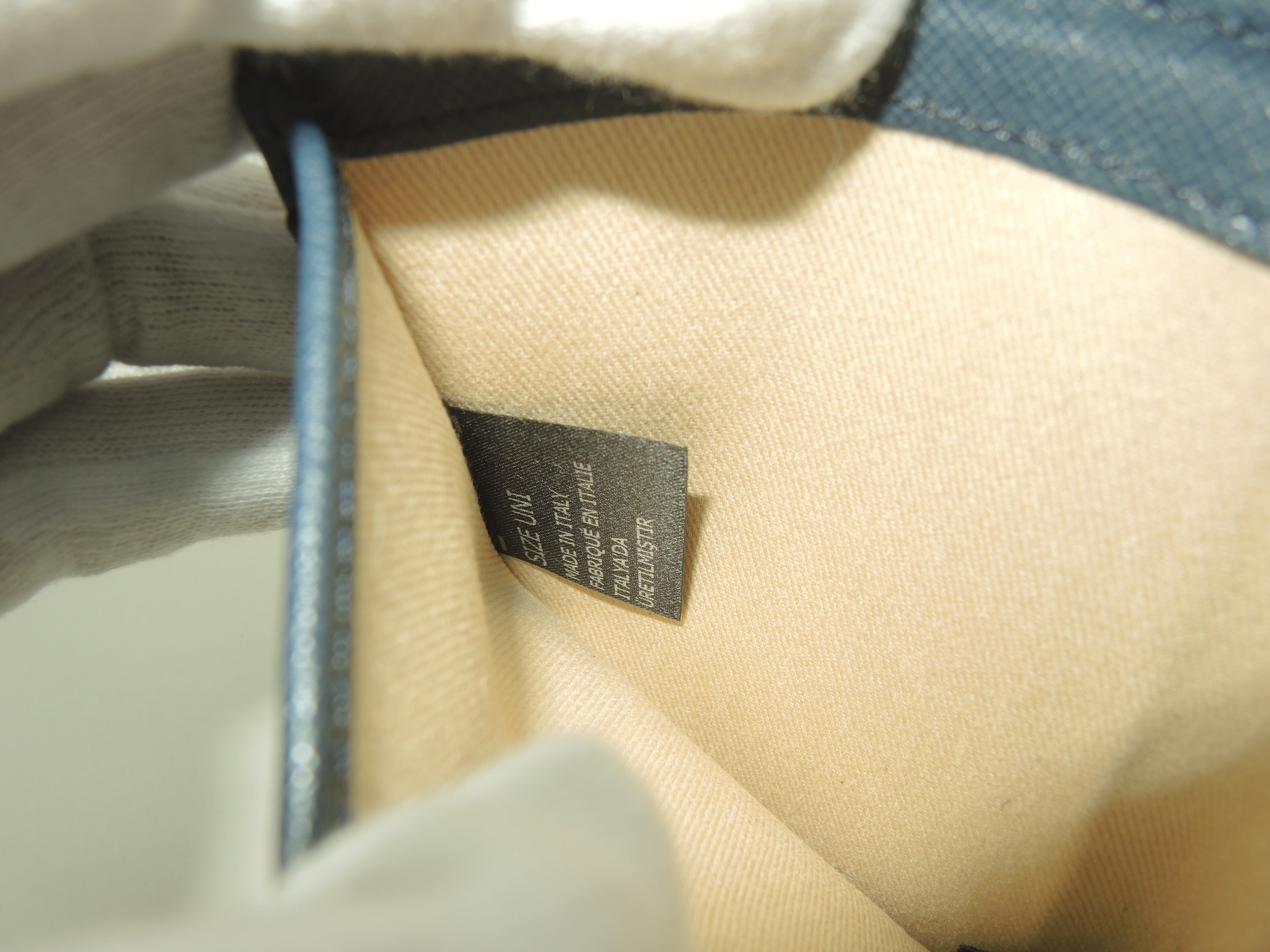 MARNI Portafoglio compatto in pelle marrone, bianco e blu navy, bi-fold, nuovo@ 357