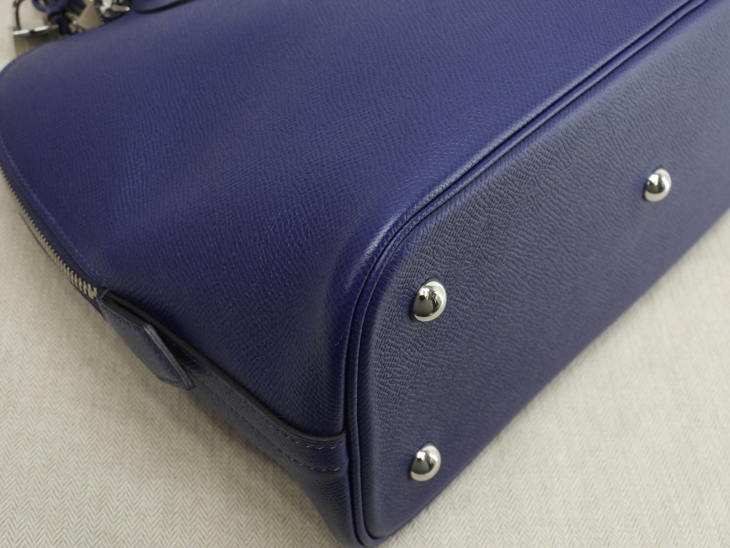 Hermès Bolide 1923 Tressage Epsom blu borsa a mano con tracolla @C 2