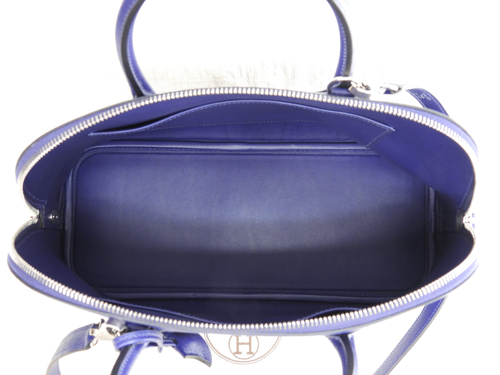 Hermès Bolide 1923 Tressage Epsom blu borsa a mano con tracolla @C 2