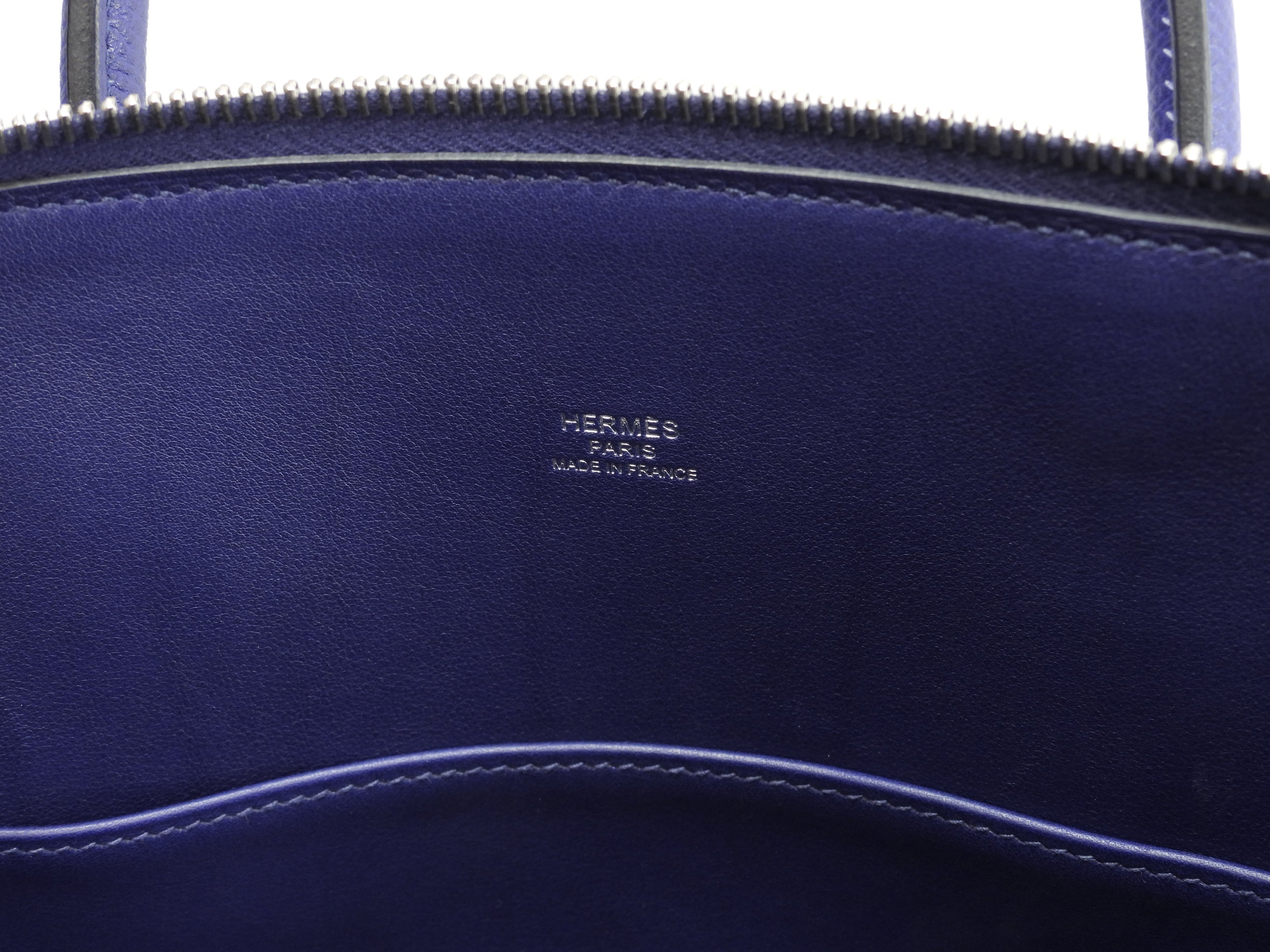 Hermès Bolide 1923 Tressage Epsom blu borsa a mano con tracolla @C 2