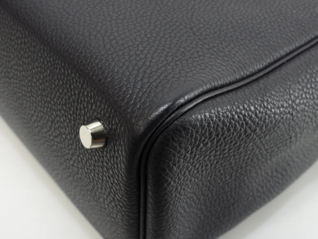 エルメス カバナ トゴ紺 シルバー金具 トートバッグ ショルダーバッグ 極美品@□E