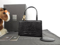 Contessa Mini Borsa a Mano Coccodrillo Nera Mini Tote Rara Ottime Condizioni @ 84