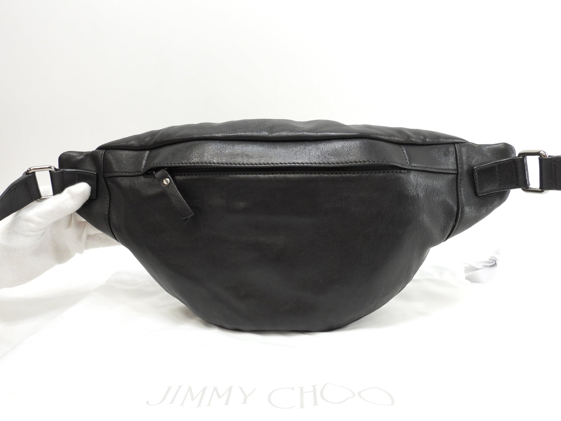 Jimmy Choo Dehlie Star Studs in pelle nera, marsupio, ottime condizioni @LXJSPN