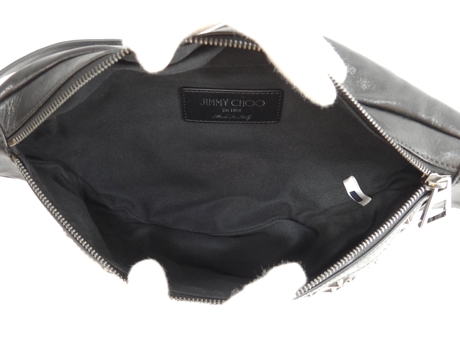 Jimmy Choo Dehlie Star Studs in pelle nera, marsupio, ottime condizioni @LXJSPN