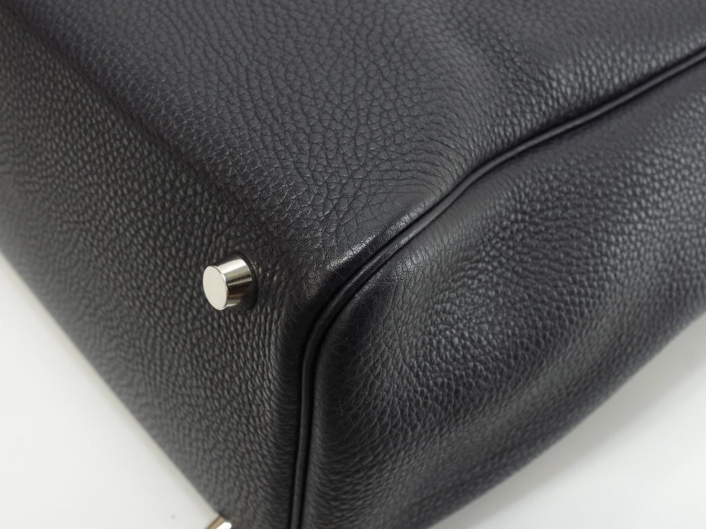 エルメス カバナ トゴ紺 シルバー金具 トートバッグ ショルダーバッグ 極美品@□E