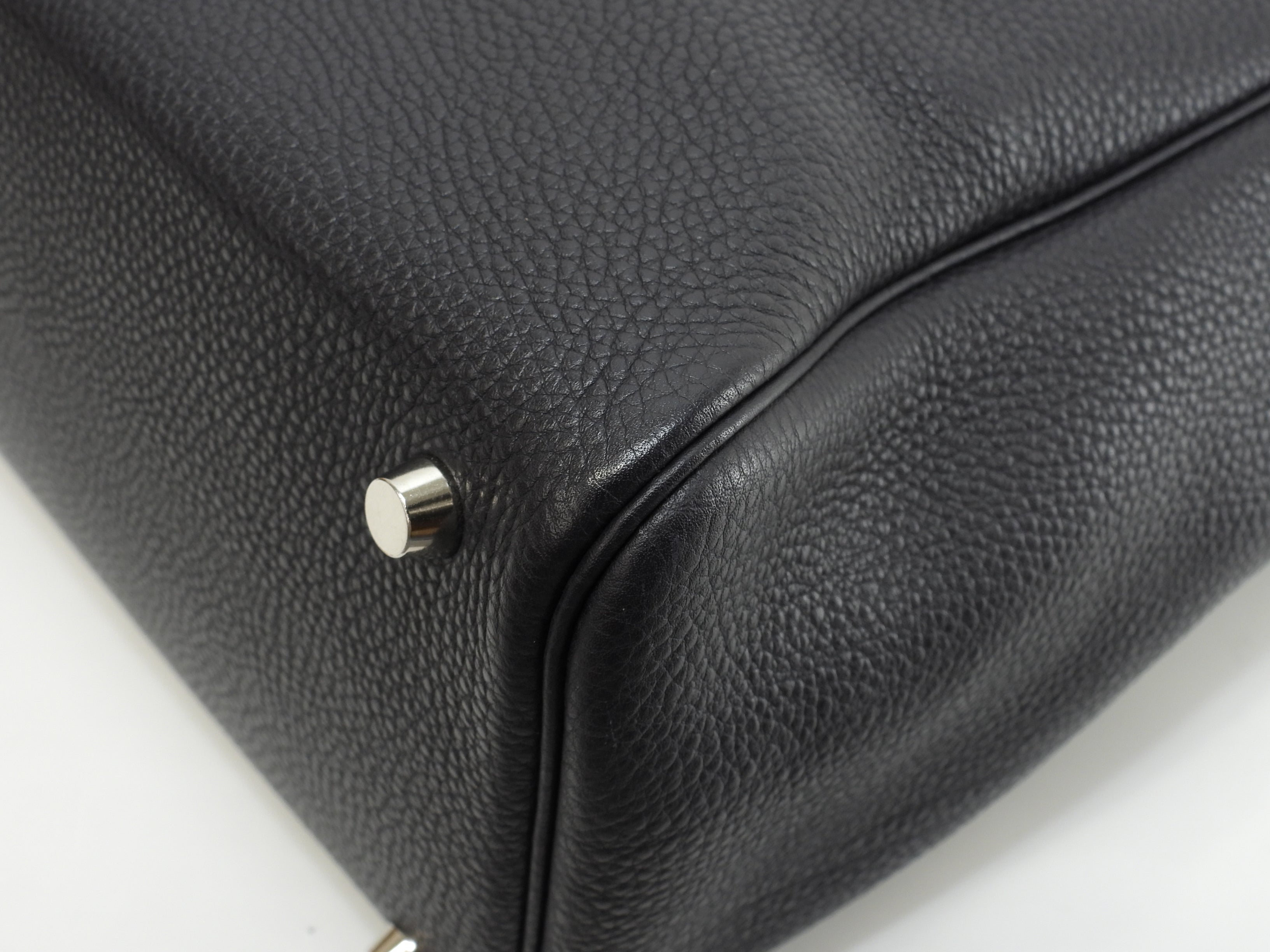 エルメス カバナ トゴ紺 シルバー金具 トートバッグ ショルダーバッグ 極美品@□E