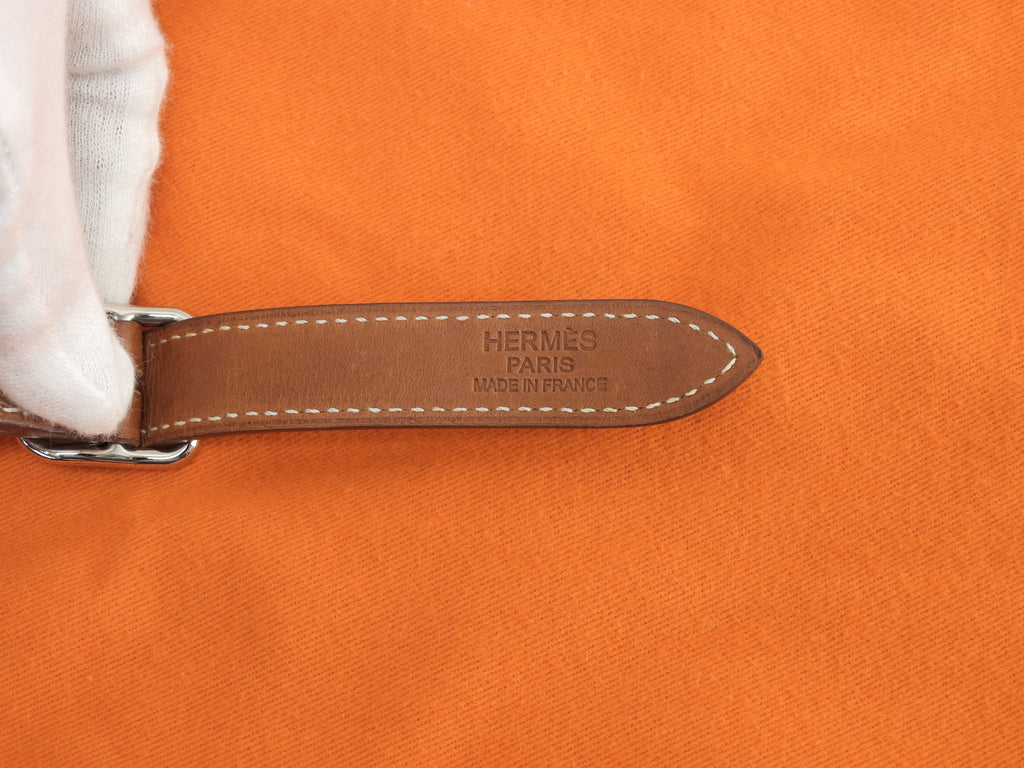 Hermes Silkycity PM Seta/Pelle Marrone Rosa Borsa a Spalla Ottime Condizioni@T 2