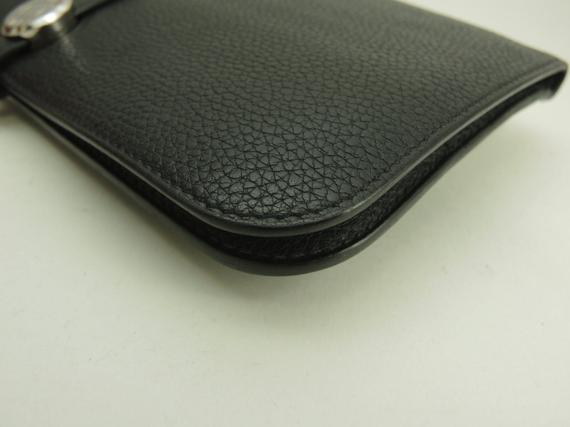 エルメス ドゴンロング トゴ黒 シルバー金具 2折長財布 ロングウォレット@Y 3