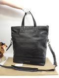 Burberry tote bag da uomo in pelle nera, con tracolla, ottimo stato @ 8