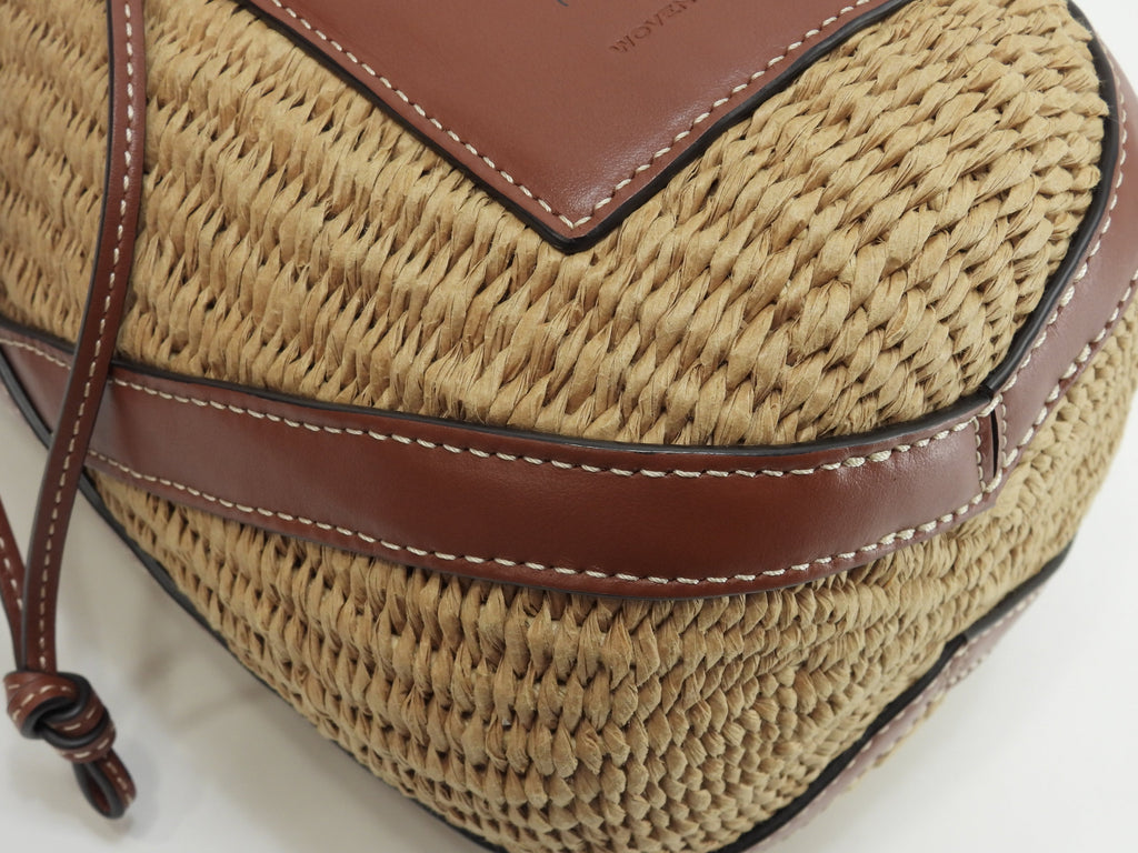 Chloe x Mifuko borsa a tracolla rafia pelle marrone borsa a cesto edizione limitata pari al nuovo@ 3