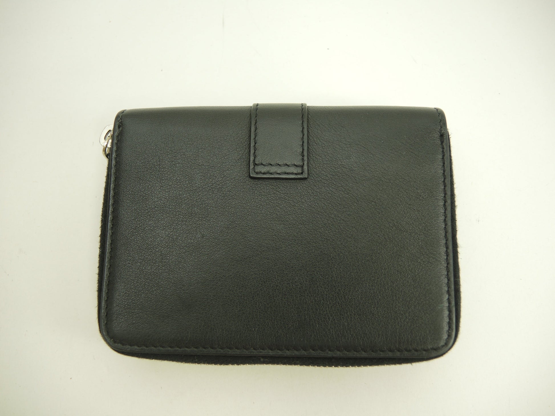 サンローラン スモールジップウォレット YSL レザー黒 コンパクト財布 美品@ 85
