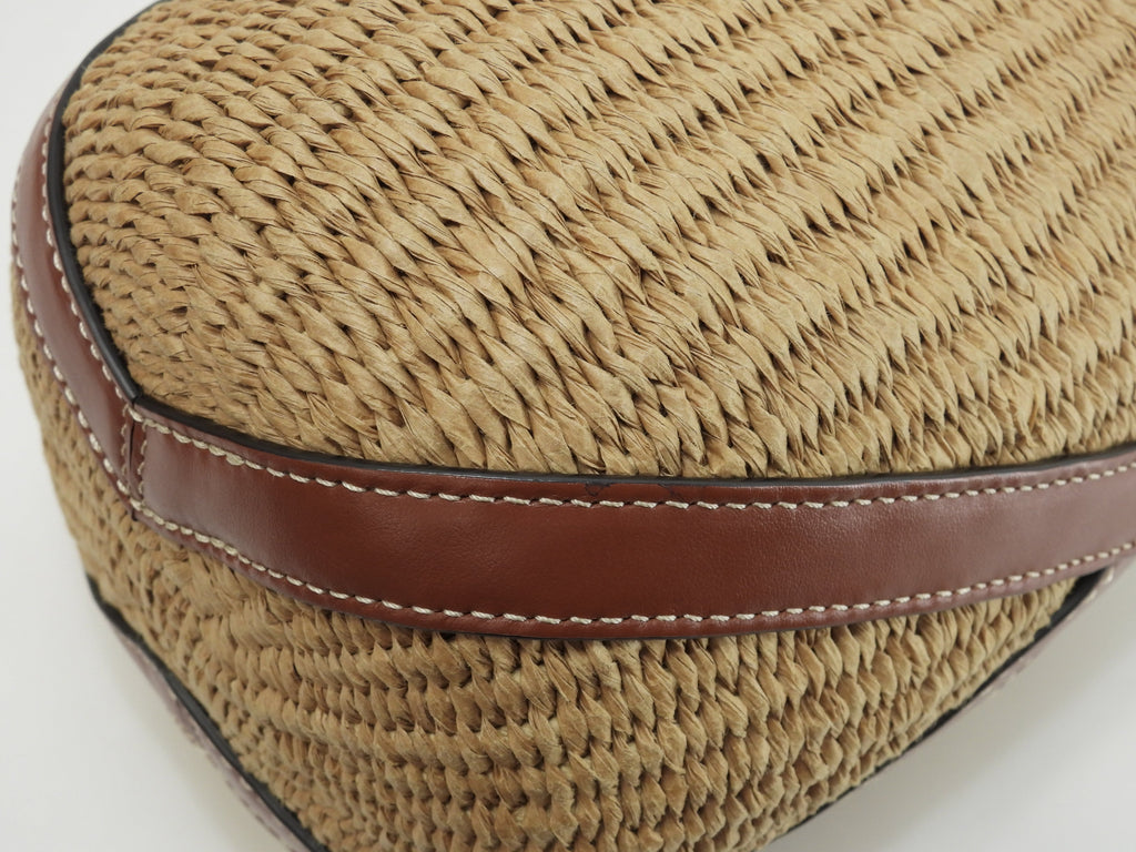 Chloe x Mifuko borsa a tracolla rafia pelle marrone borsa a cesto edizione limitata pari al nuovo@ 3