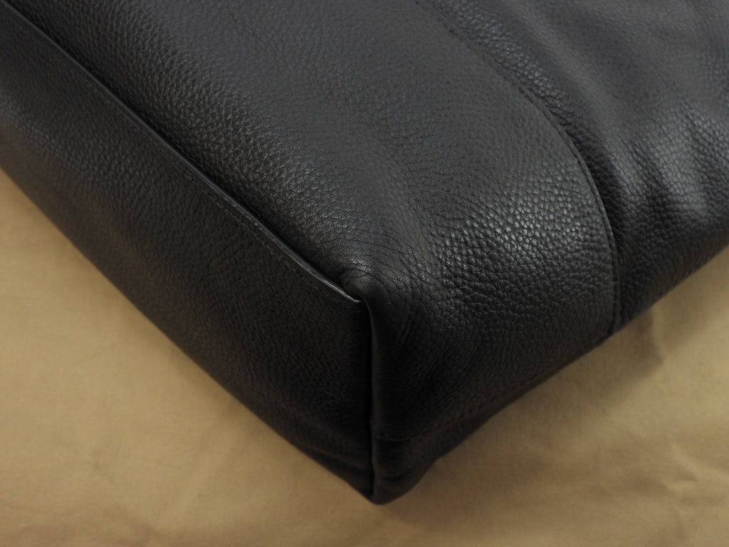 Burberry tote bag da uomo in pelle nera, con tracolla, ottimo stato @ 8