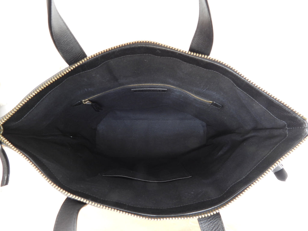 Burberry tote bag da uomo in pelle nera, con tracolla, ottimo stato @ 8