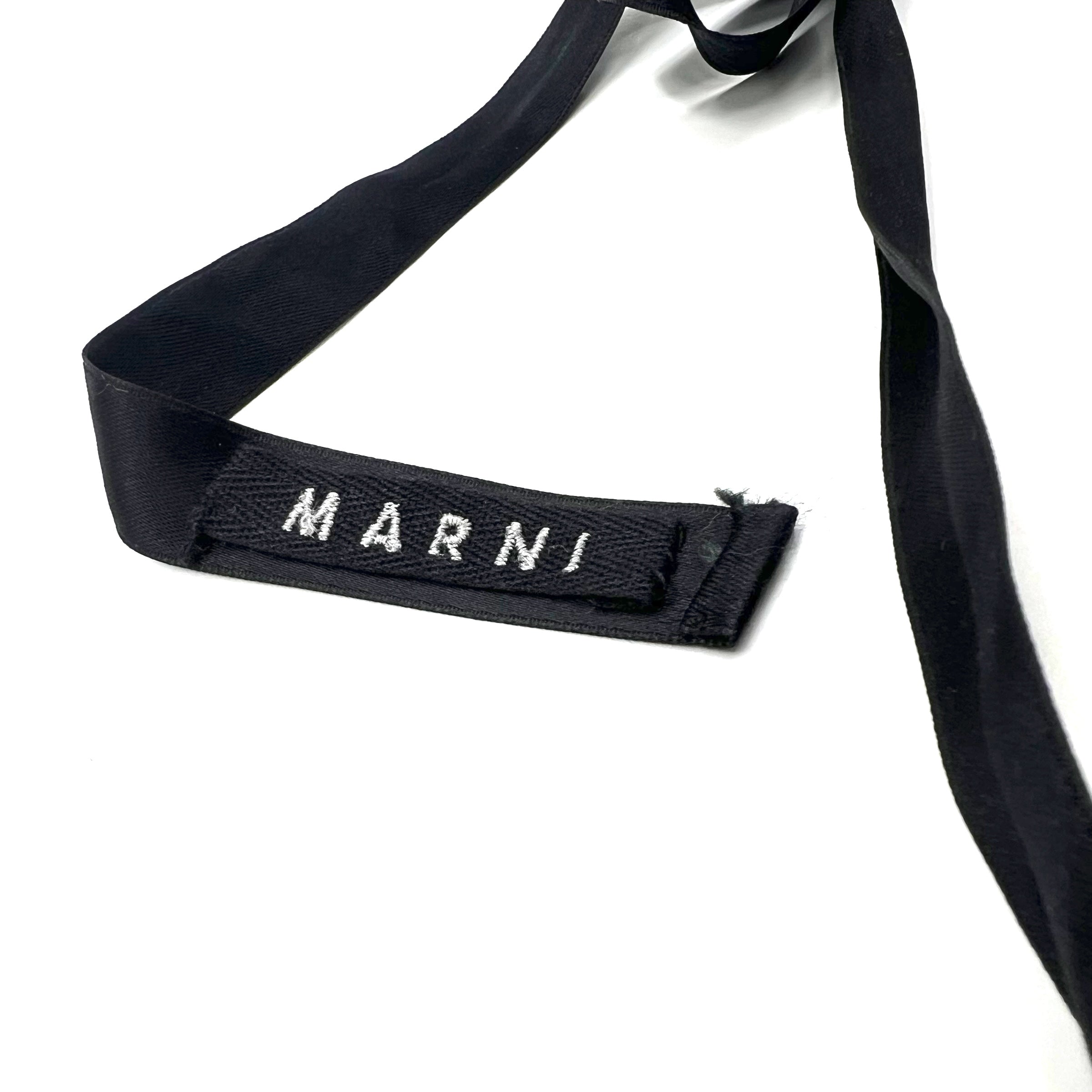 MARNI Collana con fiocco, Choker con pietre, Pendente Marrone Arancione