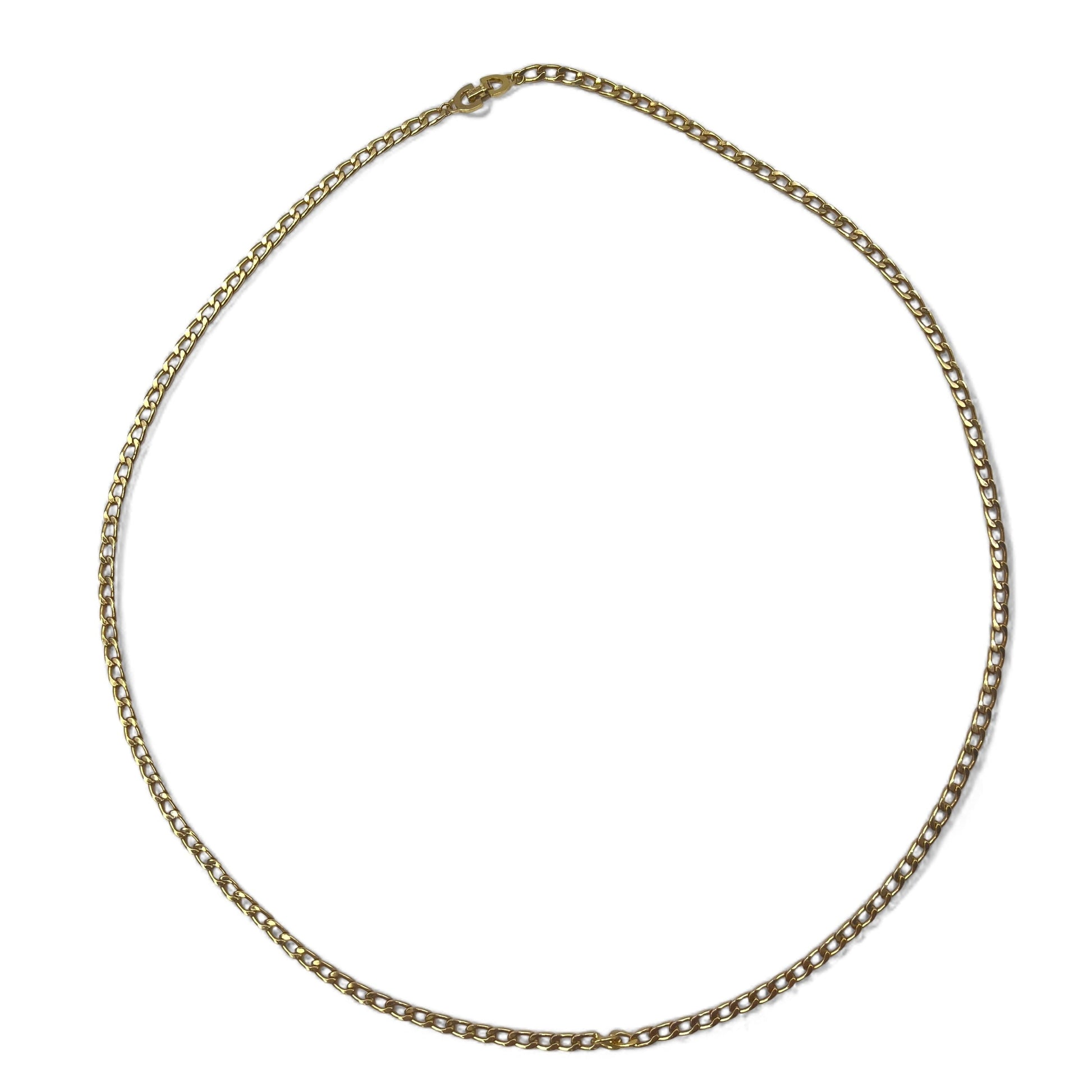 Christian Dior, catena a maglia barbazzale, collana d'oro, Made in Germany, con incisione GERMANY