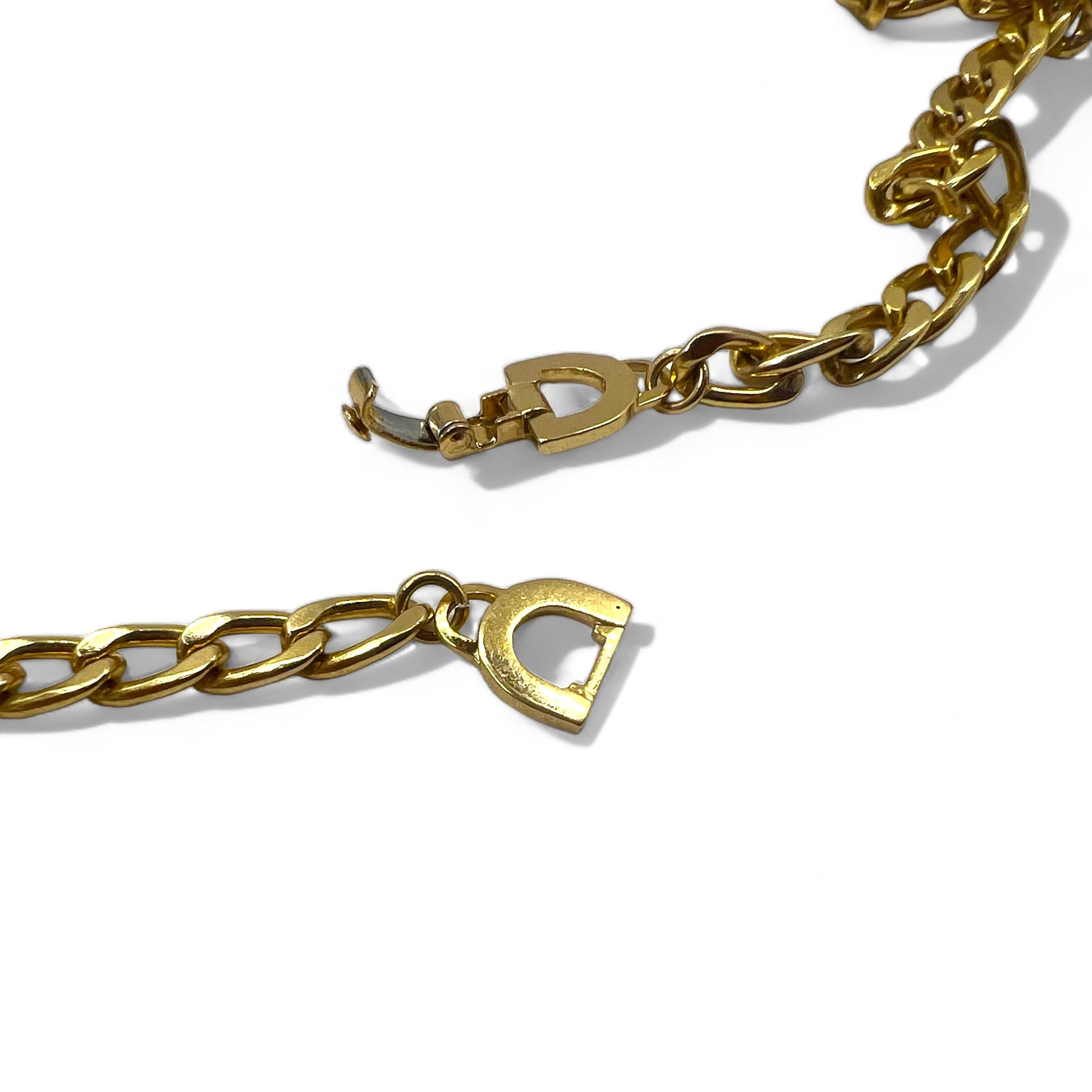 Christian Dior, catena a maglia barbazzale, collana d'oro, Made in Germany, con incisione GERMANY