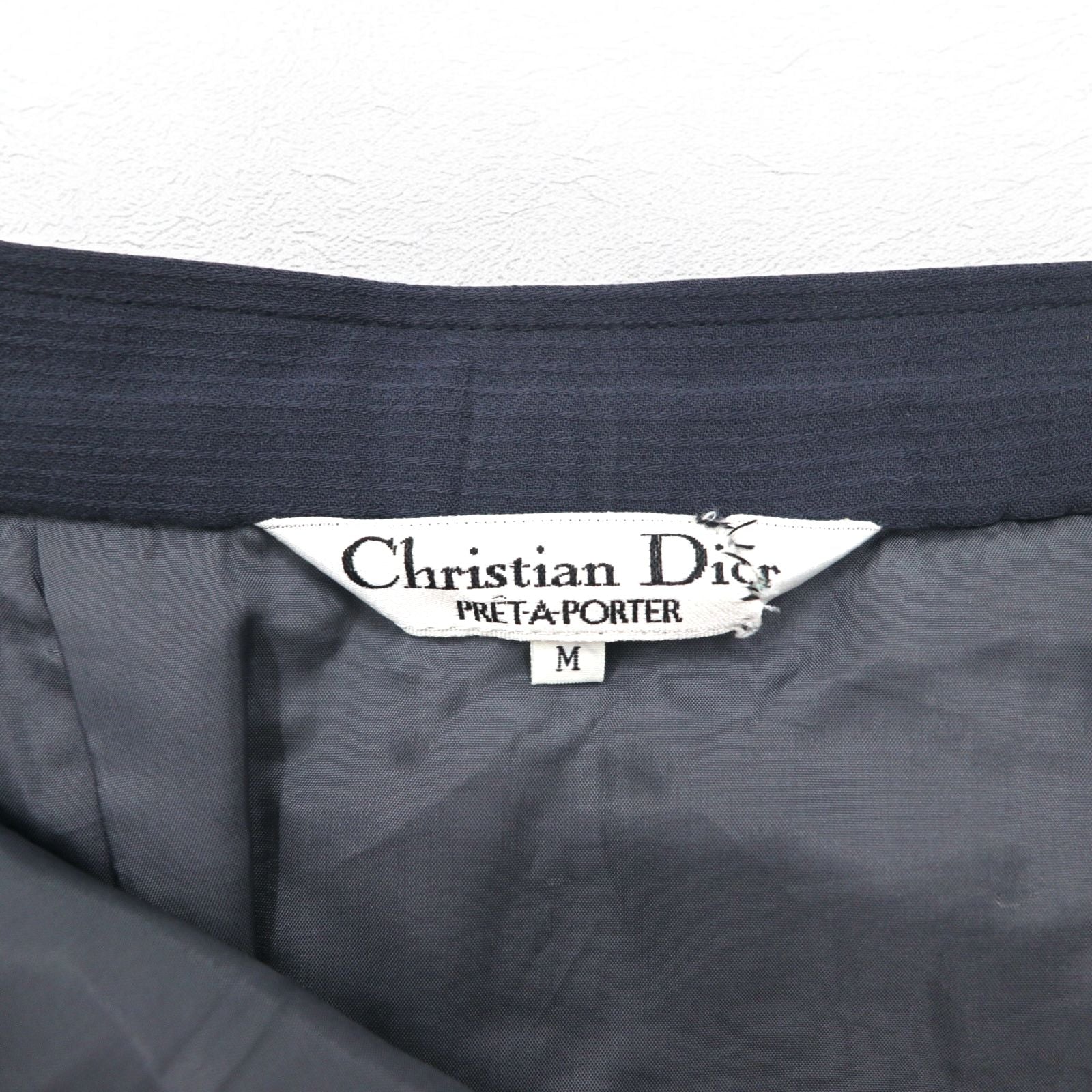Christian Dior Gonna a pieghe PRET-A-PORTER taglia M in lana grigia Made in Japan