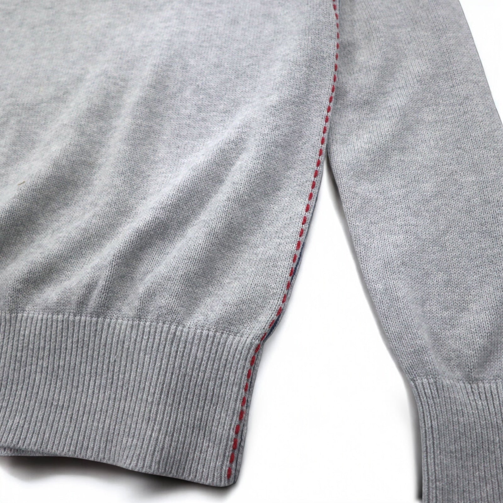 NAPAPIJRI Maglione in cotone lavorato a maglia M Grigio Toppa S13-DELEVEN S1358E