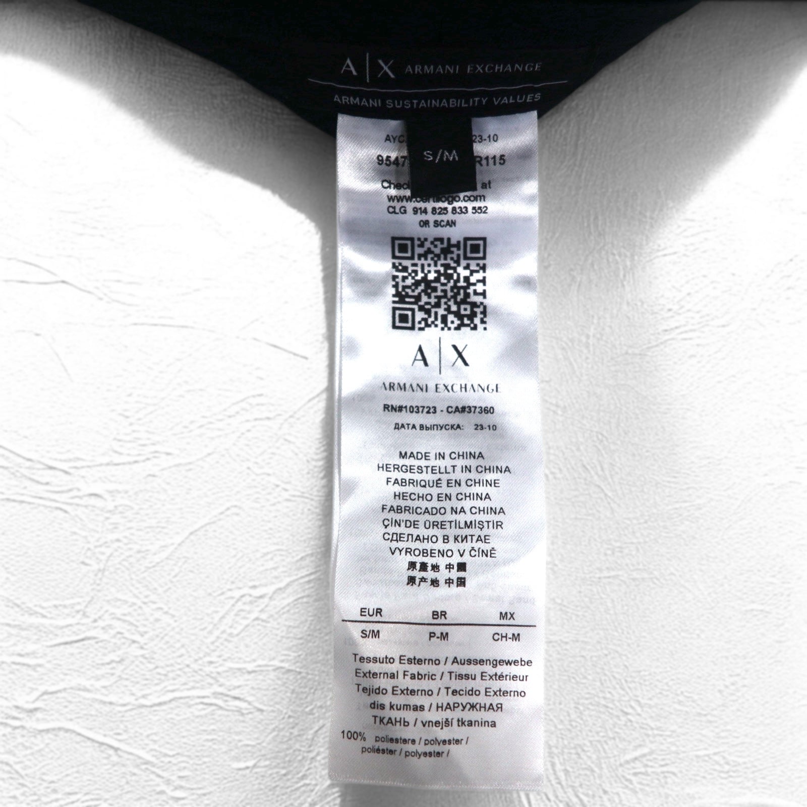 A|X ARMANI EXCHANGE Cappello pescatore S/M nero mixmag con patch logo AX