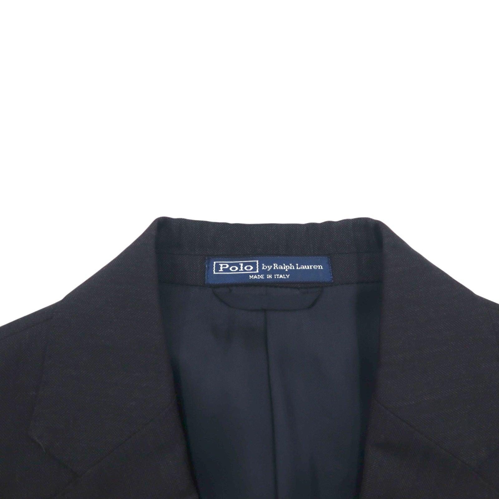 Polo by Ralph Lauren abito 3 bottoni Made in Italy, taglia L, nero, lana gessata