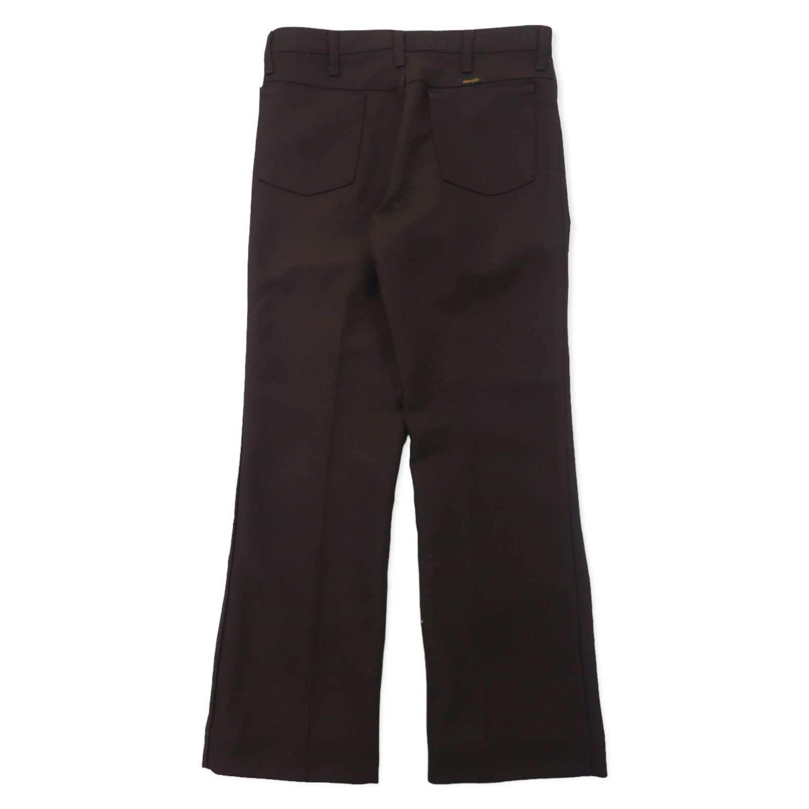 Wrangler Rancher Pants Bootcut 34 Marrone Poliestere Pieghe centrali 82BN Made in Messico