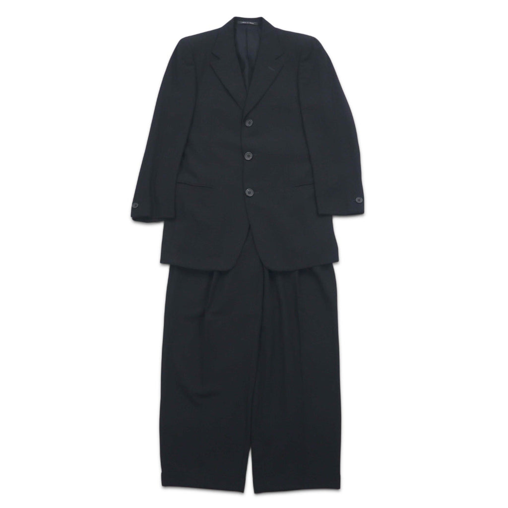 GIANNI VERSACE Abito oversize 3 bottoni Made in Italy M nero lana Medusa interno fantasia pantaloni larghi COUTURE