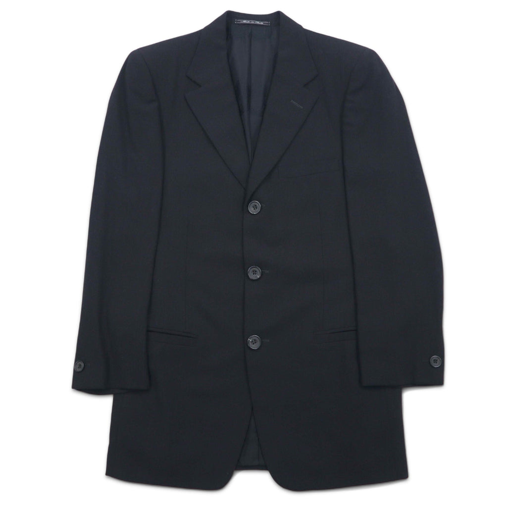 GIANNI VERSACE Abito oversize 3 bottoni Made in Italy M nero lana Medusa interno fantasia pantaloni larghi COUTURE