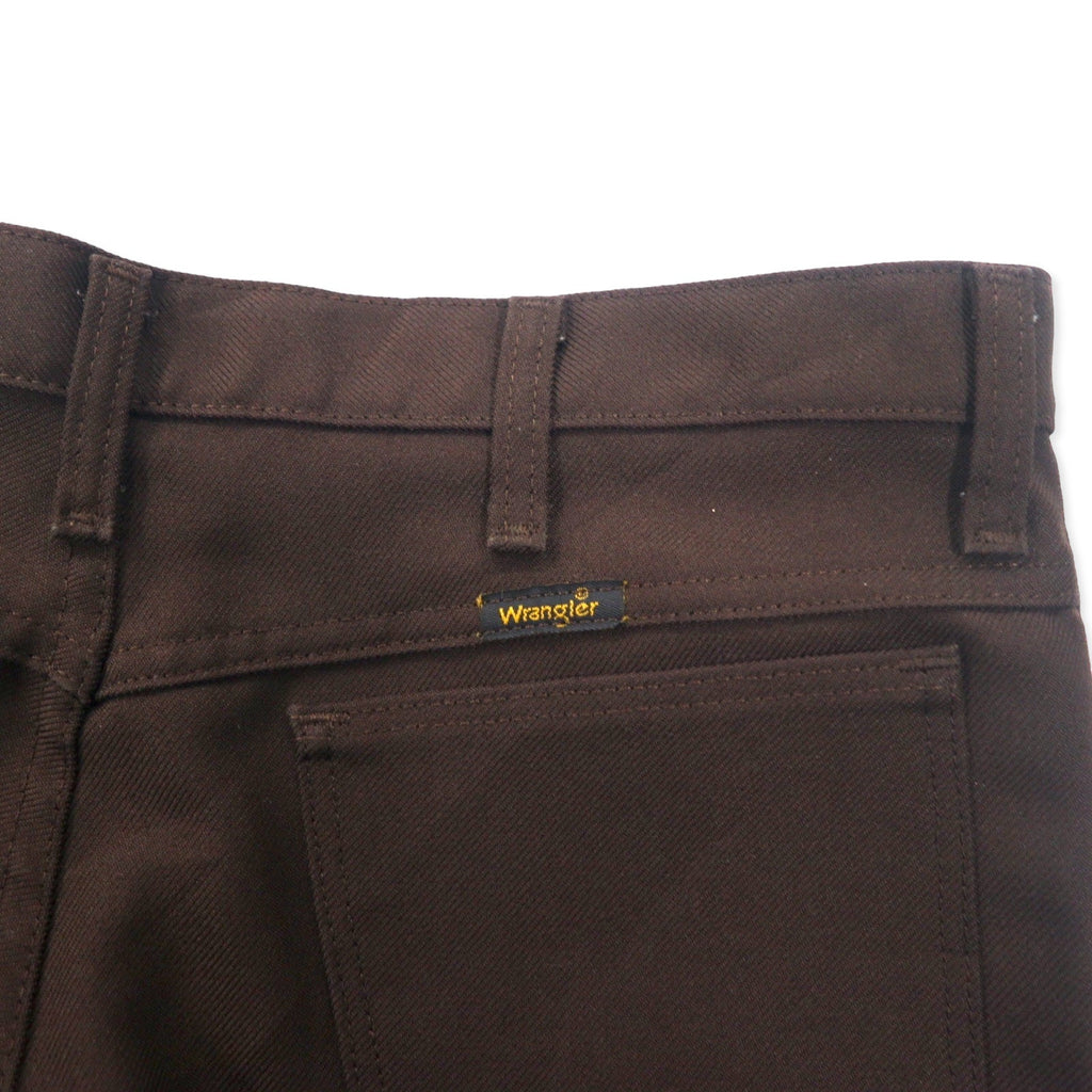 Wrangler Rancher Pants Bootcut 34 Marrone Poliestere Pieghe centrali 82BN Made in Messico