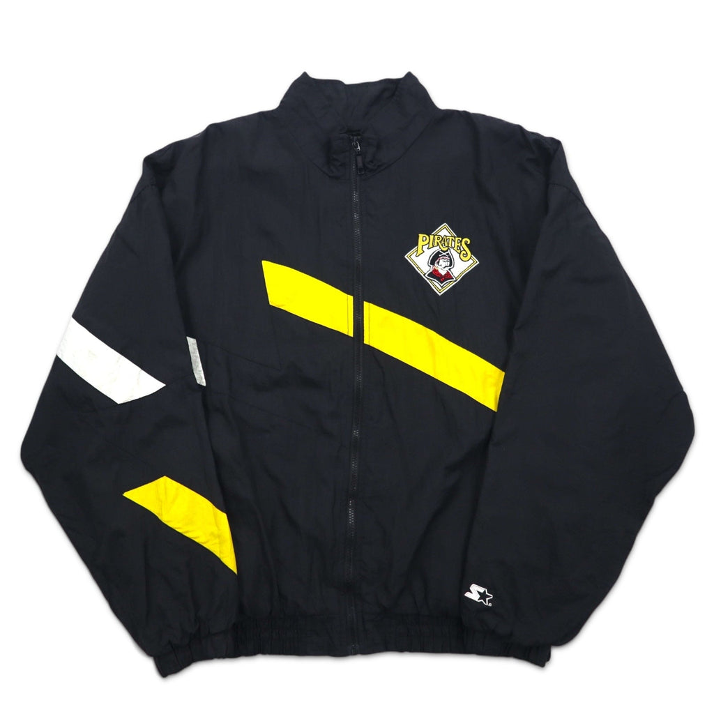 STARTER Anni '90 Giacca in nylon XL Nero Nylon PITTSBURGH PIRATES MLB GENUINE MERCHANDISE
