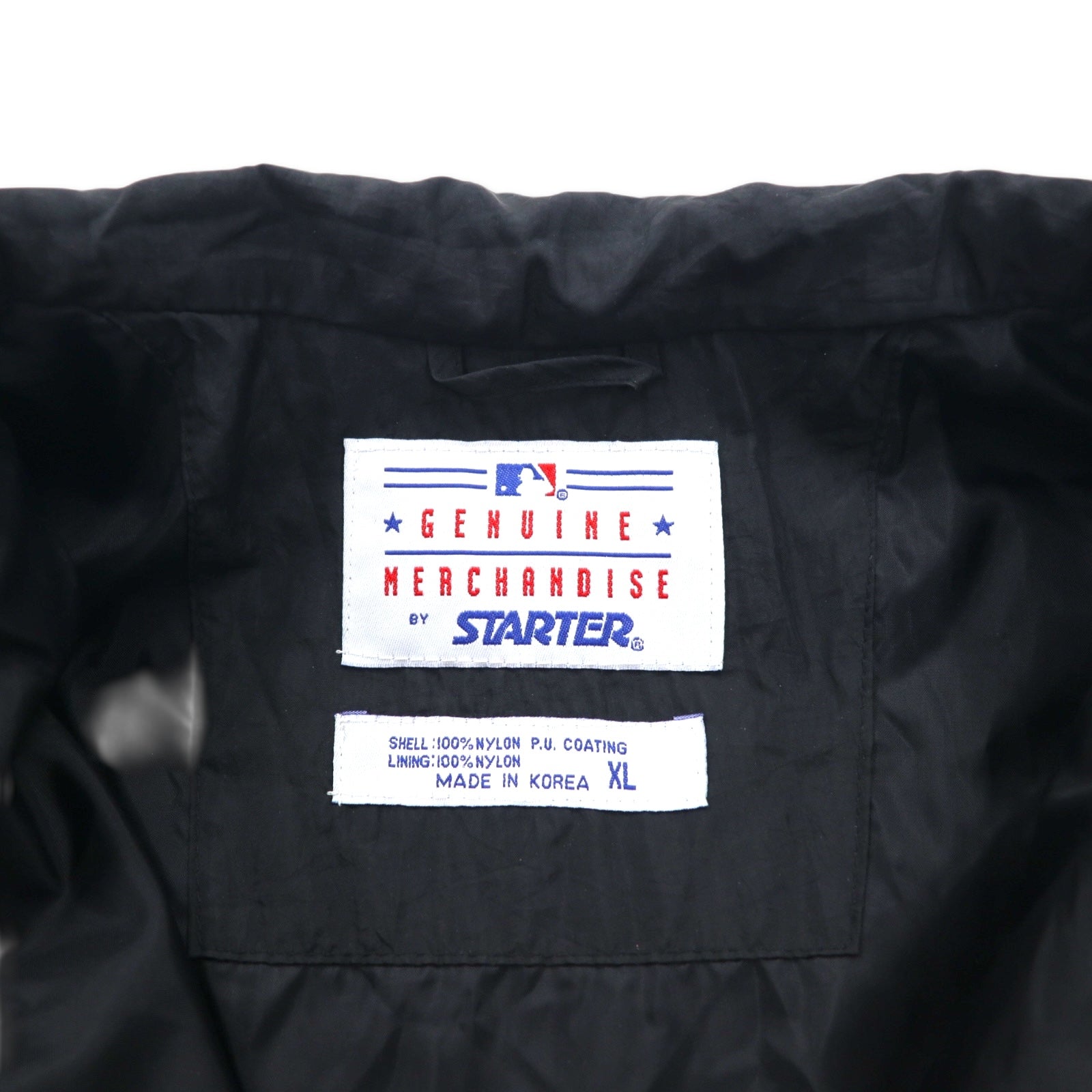 STARTER Anni '90 Giacca in nylon XL Nero Nylon PITTSBURGH PIRATES MLB GENUINE MERCHANDISE
