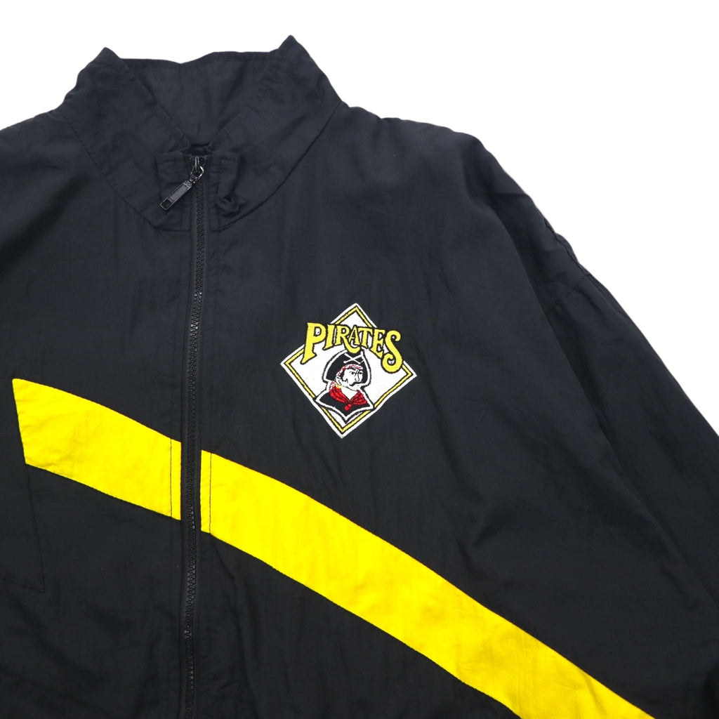 STARTER Anni '90 Giacca in nylon XL Nero Nylon PITTSBURGH PIRATES MLB GENUINE MERCHANDISE