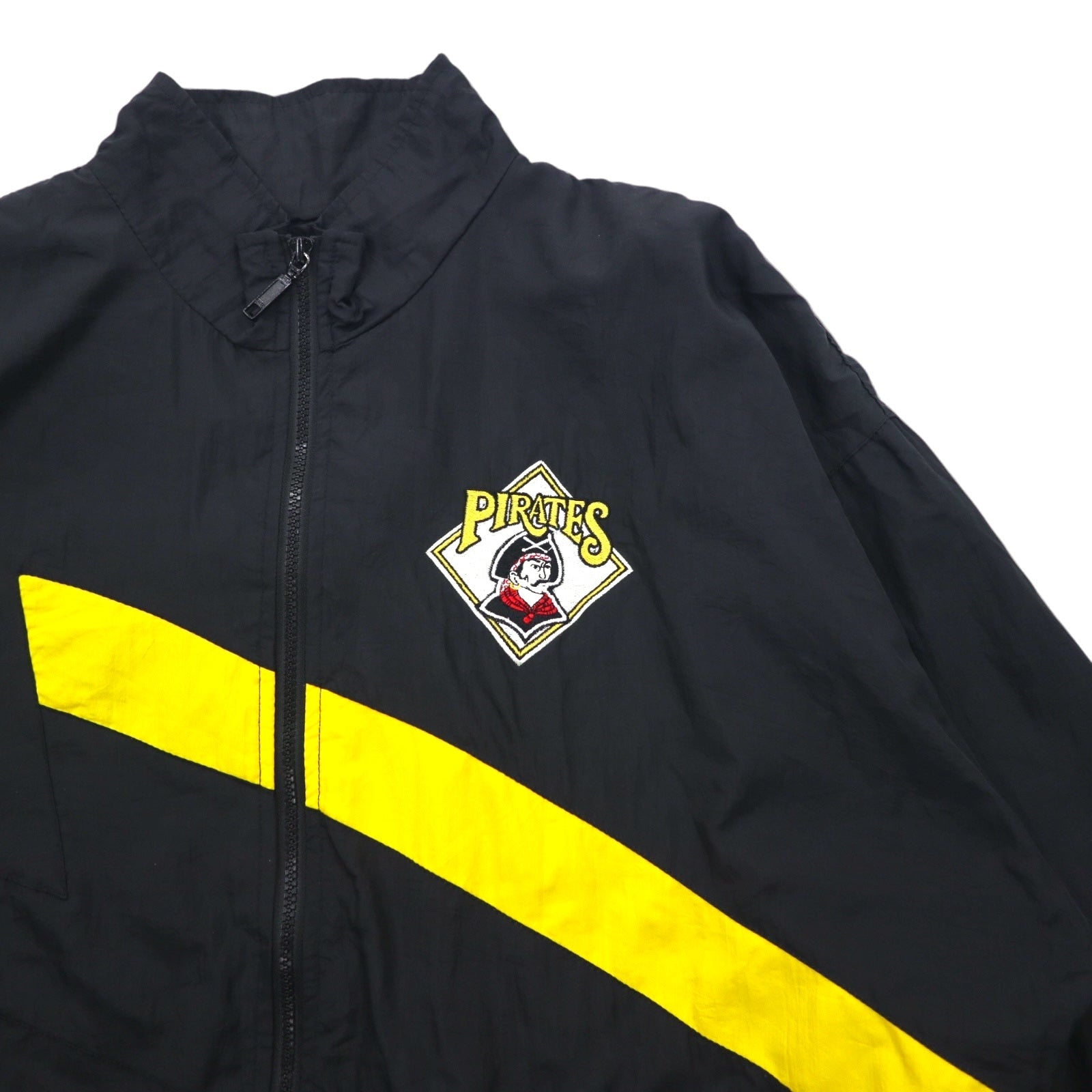 STARTER Anni '90 Giacca in nylon XL Nero Nylon PITTSBURGH PIRATES MLB GENUINE MERCHANDISE