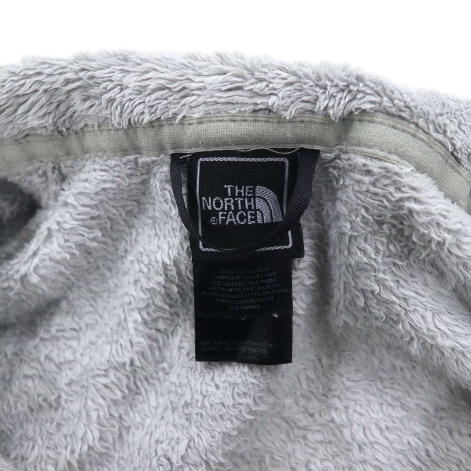 THE NORTH FACE Giacca in pile full zip M Grigio Poliestere Logo ricamato Taglia USA