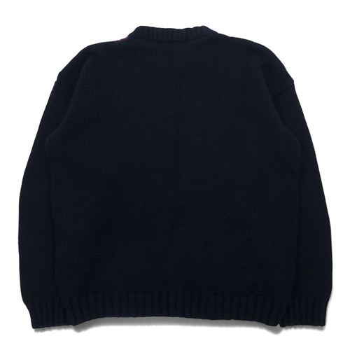 Maglione EXPRESSIONS anni '90, motivo geometrico all-over, taglia M, colore nero multicolore, maglia a trecce
