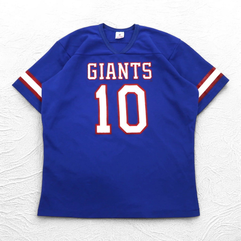 Rawlings anni '90, USA, NFL, maglia da gioco da football, T-shirt XL, blu, GIANTS, numerata